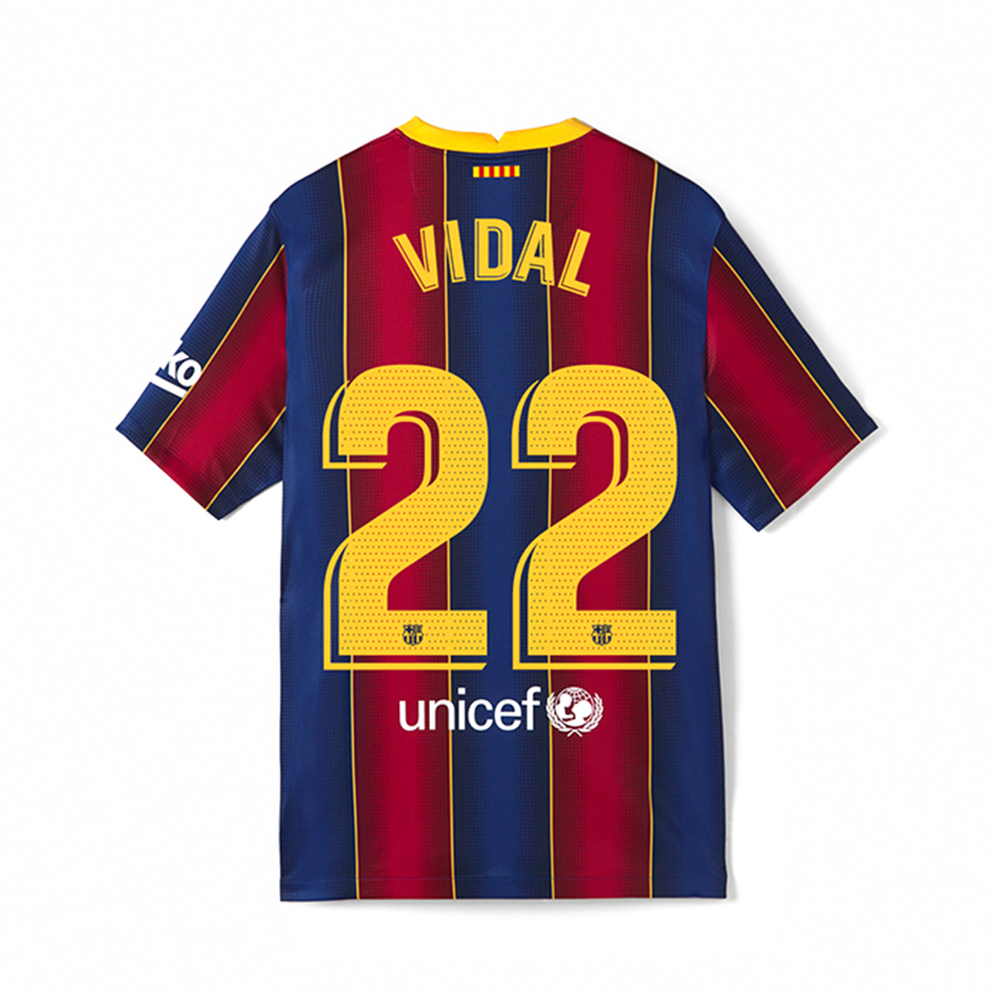 Niño Fútbol Camiseta Arturo Vidal #22 1ª Equipación Rojo Azul 2020/21 La Camisa Chile