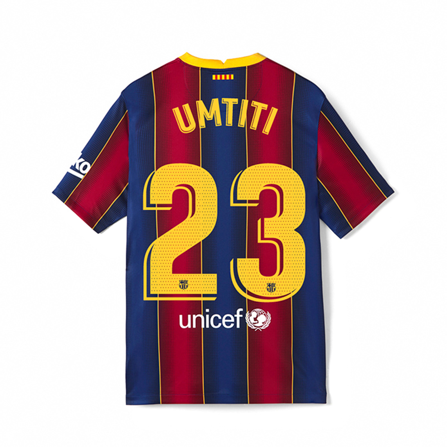 Niño Fútbol Camiseta Samuel Umtiti #23 1ª Equipación Rojo Azul 2020/21 La Camisa Chile