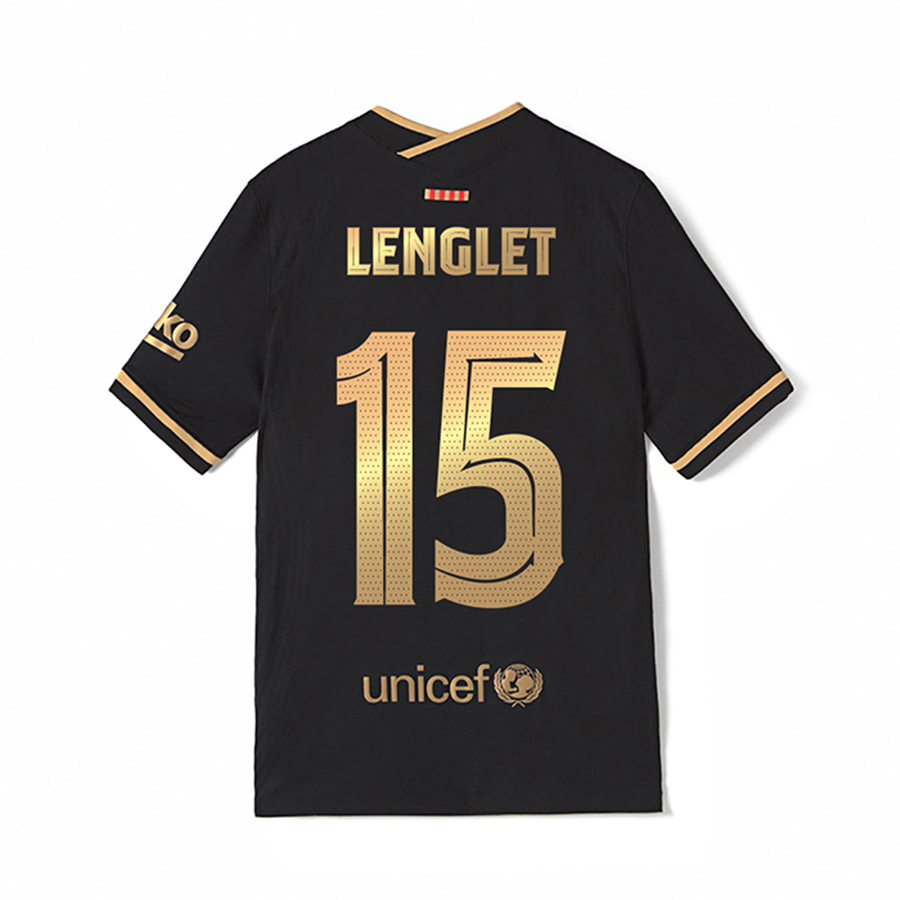 Niño Fútbol Camiseta Clement Lenglet #15 2ª Equipación Negra 2020/21 La Camisa Chile