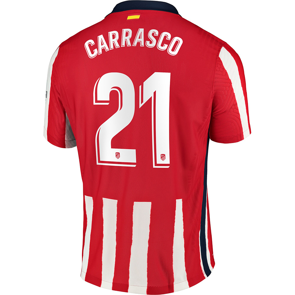 Niño Fútbol Camiseta Yannick Carrasco #21 1ª Equipación Roja 2020/21 La Camisa Chile