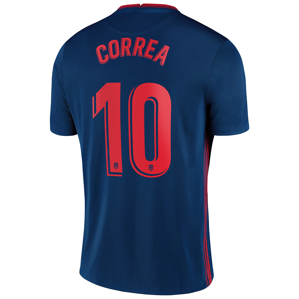 Niño Fútbol Camiseta Angel Correa #10 2ª Equipación Azul Real 2020/21 La Camisa Chile