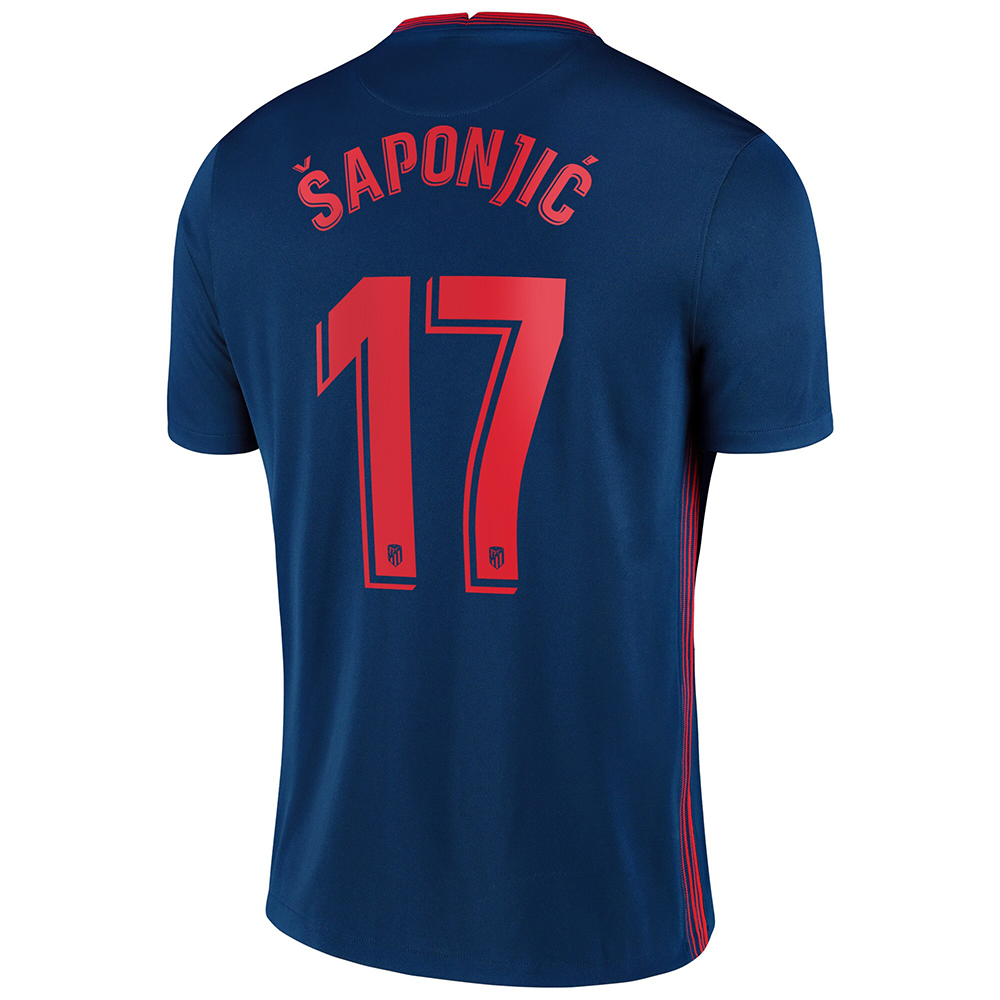 Niño Fútbol Camiseta Ivan Saponjic #17 2ª Equipación Azul Real 2020/21 La Camisa Chile