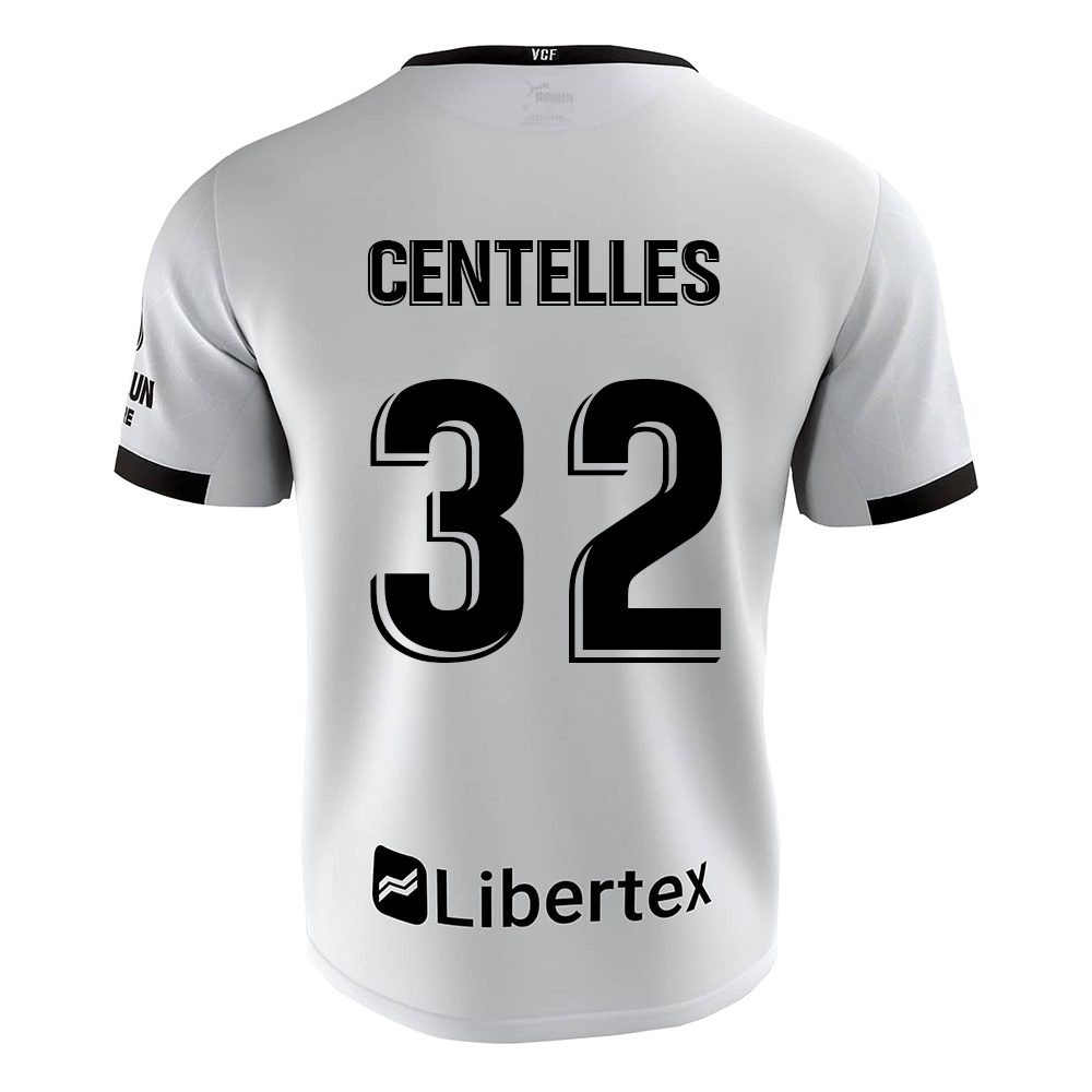 Niño Fútbol Camiseta Alex Centelles #32 1ª Equipación Blanco 2020/21 La Camisa Chile