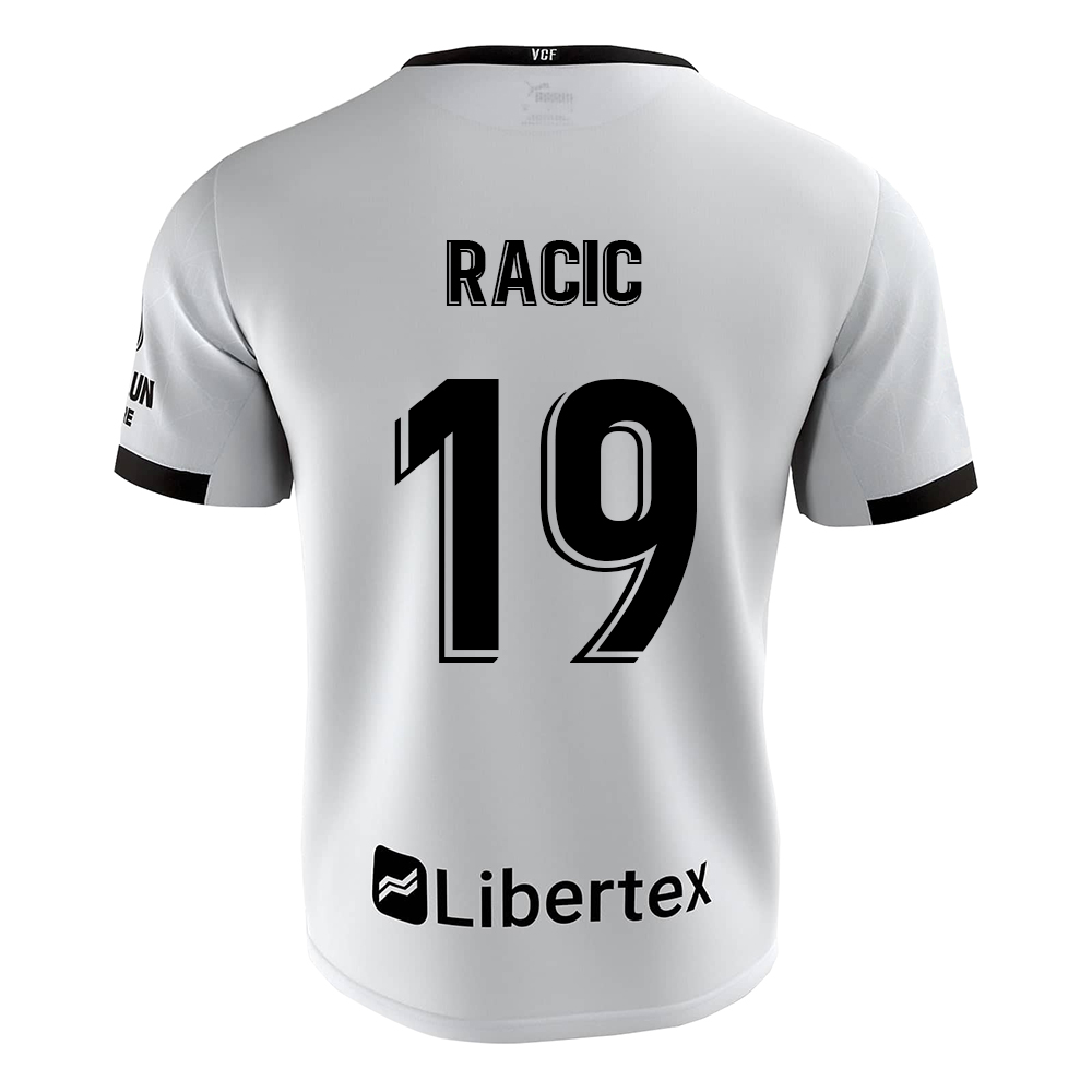 Niño Fútbol Camiseta Uros Racic #19 1ª Equipación Blanco 2020/21 La Camisa Chile