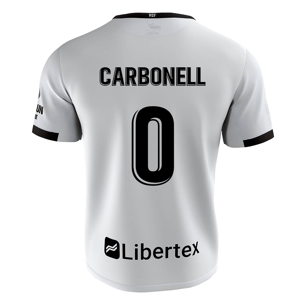 Niño Fútbol Camiseta Àlex Carbonell #0 1ª Equipación Blanco 2020/21 La Camisa Chile