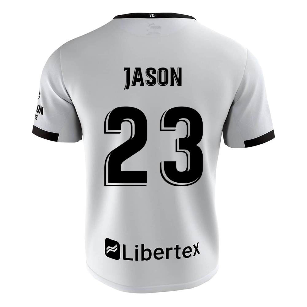 Niño Fútbol Camiseta Jason #23 1ª Equipación Blanco 2020/21 La Camisa Chile