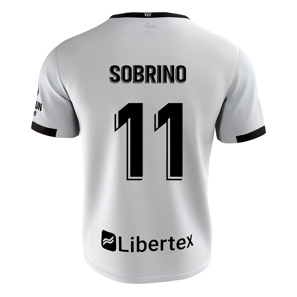 Niño Fútbol Camiseta Ruben Sobrino #11 1ª Equipación Blanco 2020/21 La Camisa Chile