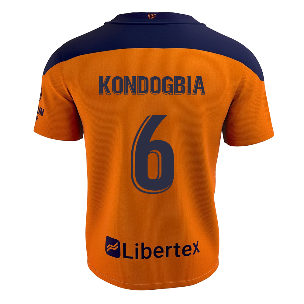 Niño Fútbol Camiseta Geoffrey Kondogbia #6 2ª Equipación Naranja 2020/21 La Camisa Chile