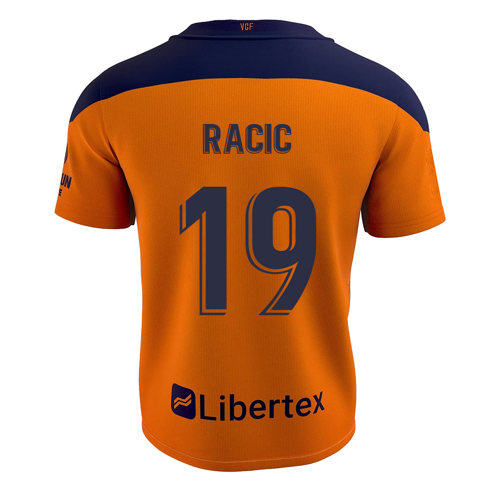 Niño Fútbol Camiseta Uros Racic #19 2ª Equipación Naranja 2020/21 La Camisa Chile