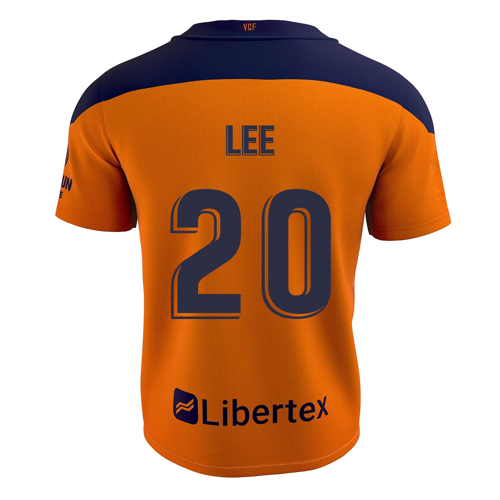 Niño Fútbol Camiseta Kang-in Lee #20 2ª Equipación Naranja 2020/21 La Camisa Chile