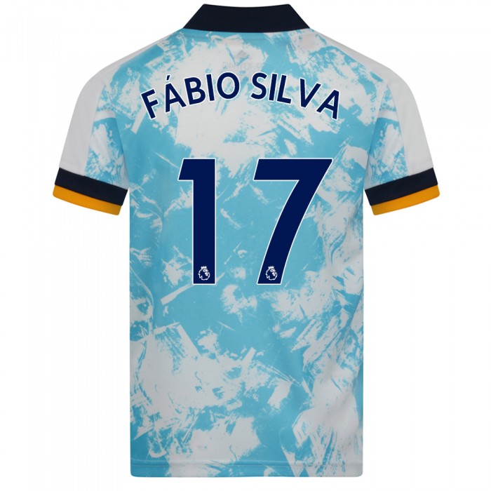 Niño Fútbol Camiseta Fabio Silva #17 2ª Equipación Blanco Azul 2020/21 La Camisa Chile