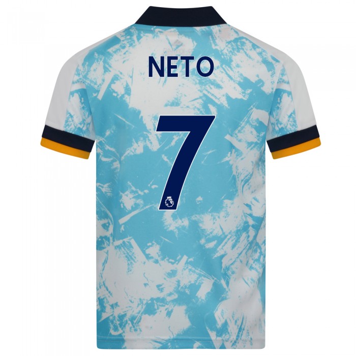 Niño Fútbol Camiseta Pedro Neto #7 2ª Equipación Blanco Azul 2020/21 La Camisa Chile
