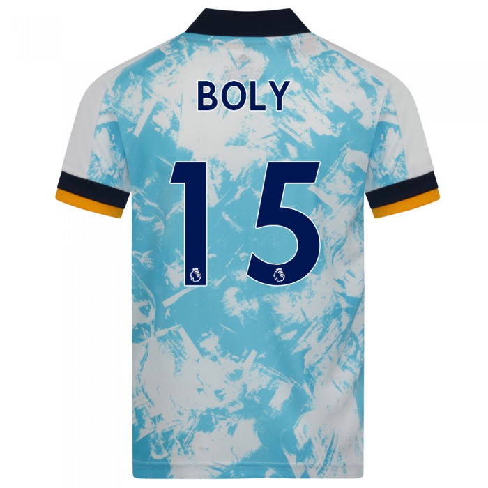 Niño Fútbol Camiseta Willy Boly #15 2ª Equipación Blanco Azul 2020/21 La Camisa Chile