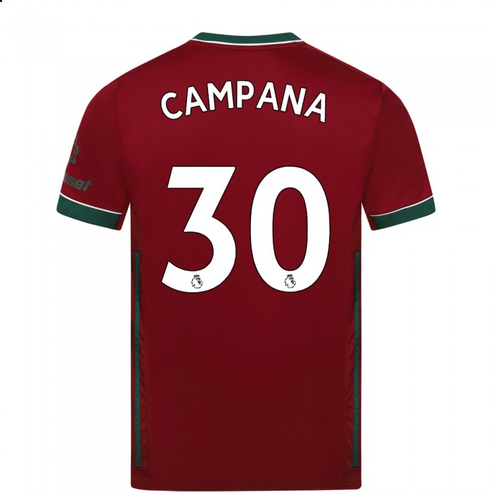 Niño Fútbol Camiseta Leonardo Campana #30 3ª Equipación Carmín 2020/21 La Camisa Chile
