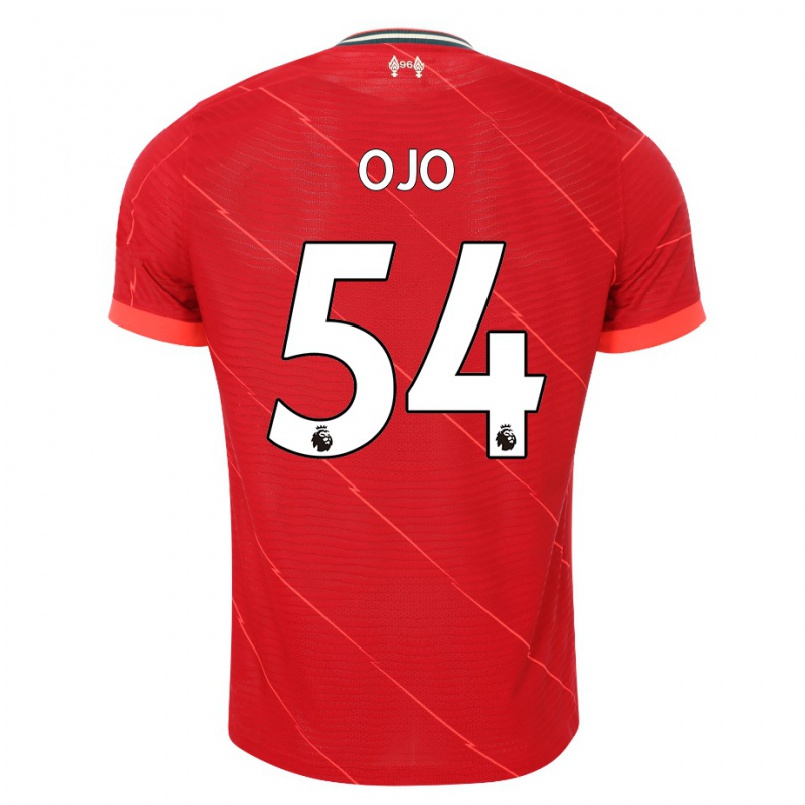 Hombre Fútbol Camiseta Sheyi Ojo #54 Rojo 1ª Equipación 2021/22 La Camisa Chile