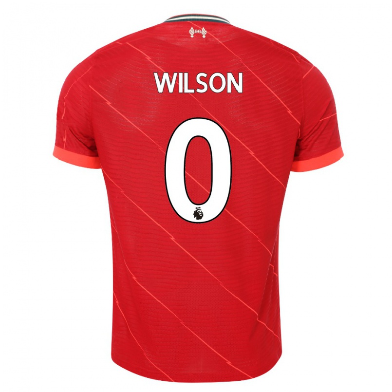 Hombre Fútbol Camiseta Sean Wilson #0 Rojo 1ª Equipación 2021/22 La Camisa Chile