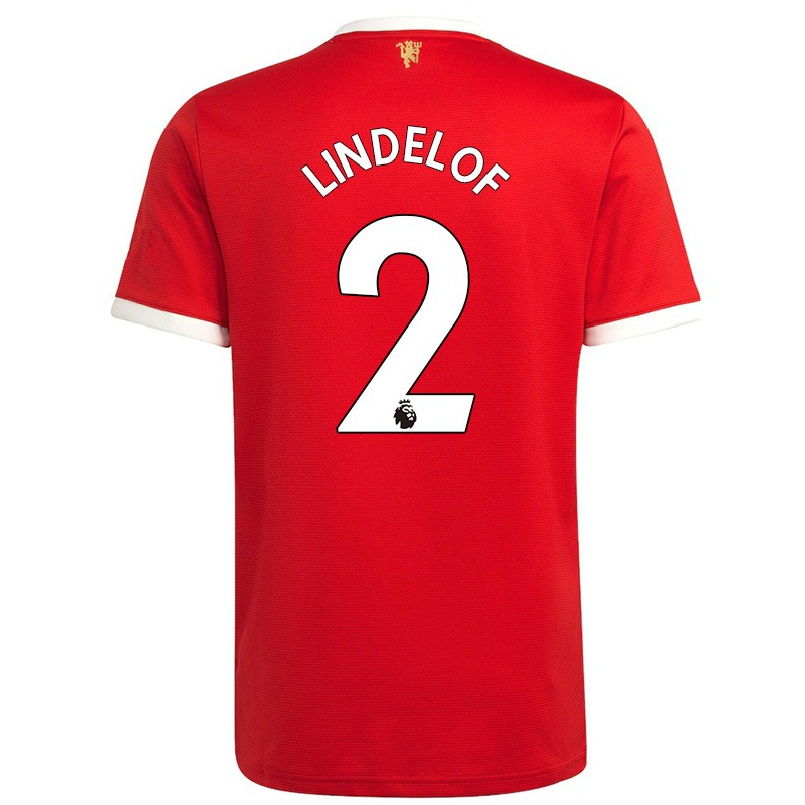 Hombre Fútbol Camiseta Victor Lindelof #2 Rojo 1ª Equipación 2021/22 La Camisa Chile