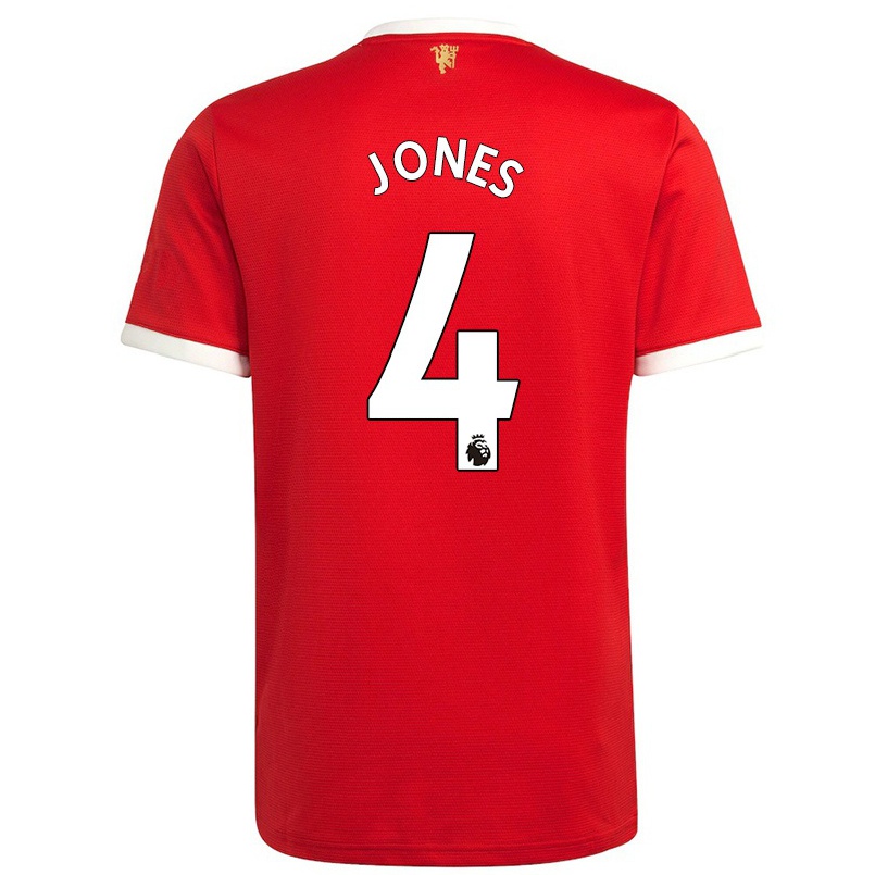 Hombre Fútbol Camiseta Phil Jones #4 Rojo 1ª Equipación 2021/22 La Camisa Chile