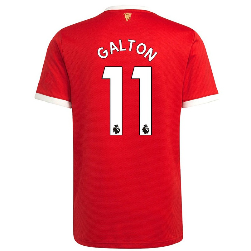 Hombre Fútbol Camiseta Leah Galton #11 Rojo 1ª Equipación 2021/22 La Camisa Chile