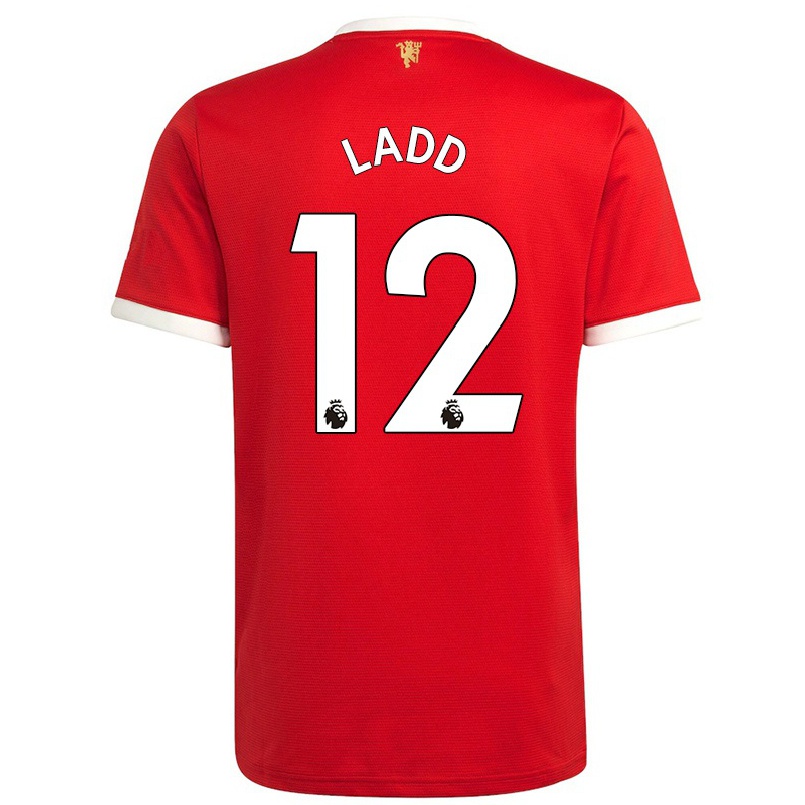 Hombre Fútbol Camiseta Hayley Ladd #12 Rojo 1ª Equipación 2021/22 La Camisa Chile