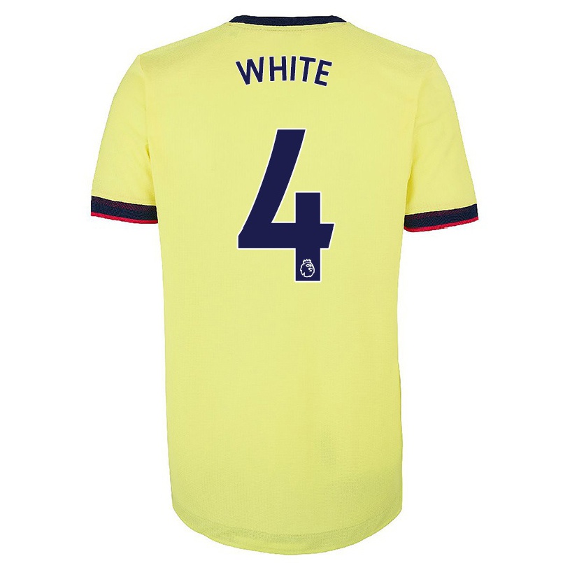 Hombre Fútbol Camiseta Ben White #4 Rojo Blanco 1ª Equipación 2021/22 La Camisa Chile