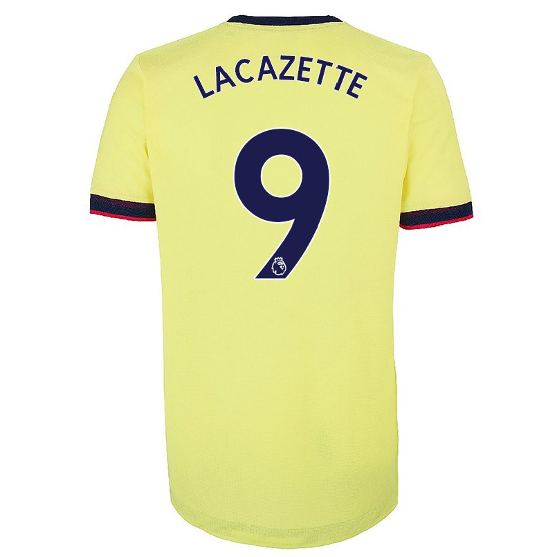 Hombre Fútbol Camiseta Alexandre Lacazette #9 Rojo Blanco 1ª Equipación 2021/22 La Camisa Chile