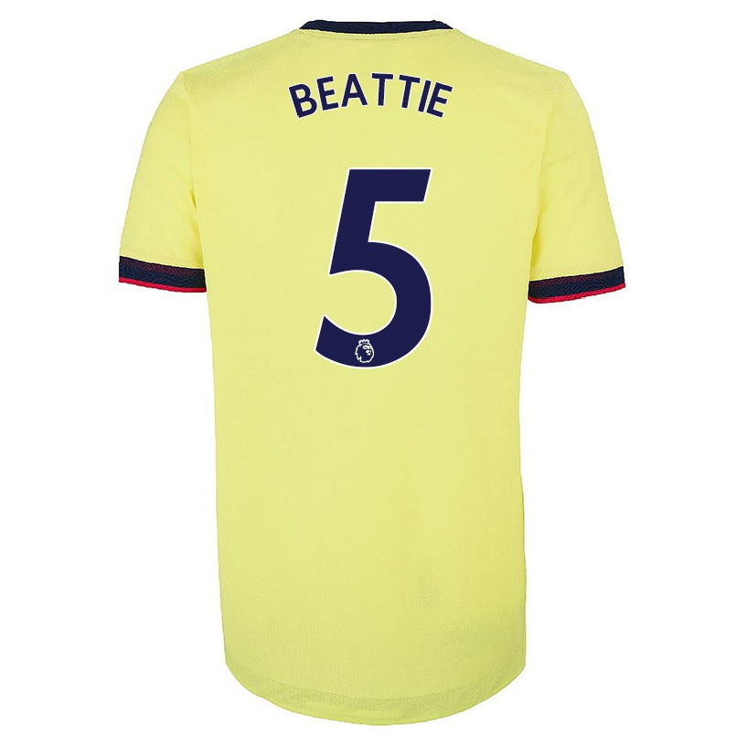 Hombre Fútbol Camiseta Jennifer Beattie #5 Rojo Blanco 1ª Equipación 2021/22 La Camisa Chile