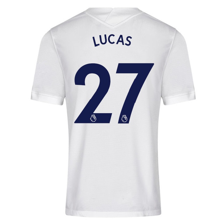 Hombre Fútbol Camiseta Lucas Moura #27 Blanco 1ª Equipación 2021/22 La Camisa Chile