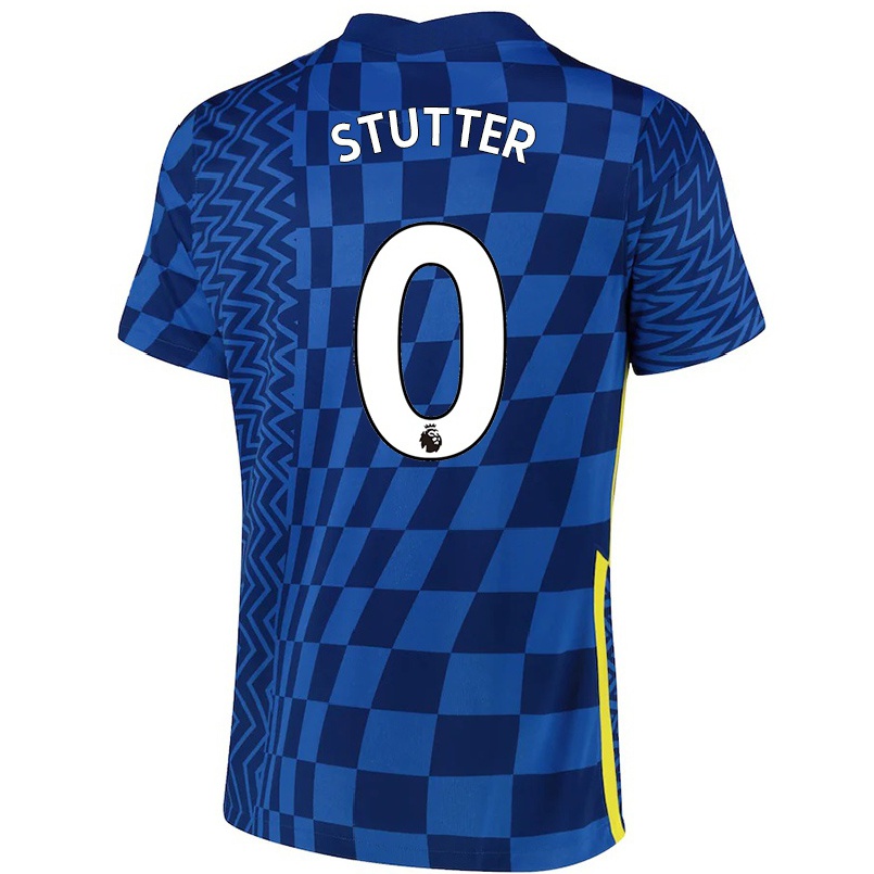 Hombre Fútbol Camiseta Ronnie Stutter #0 Azul Oscuro 1ª Equipación 2021/22 La Camisa Chile