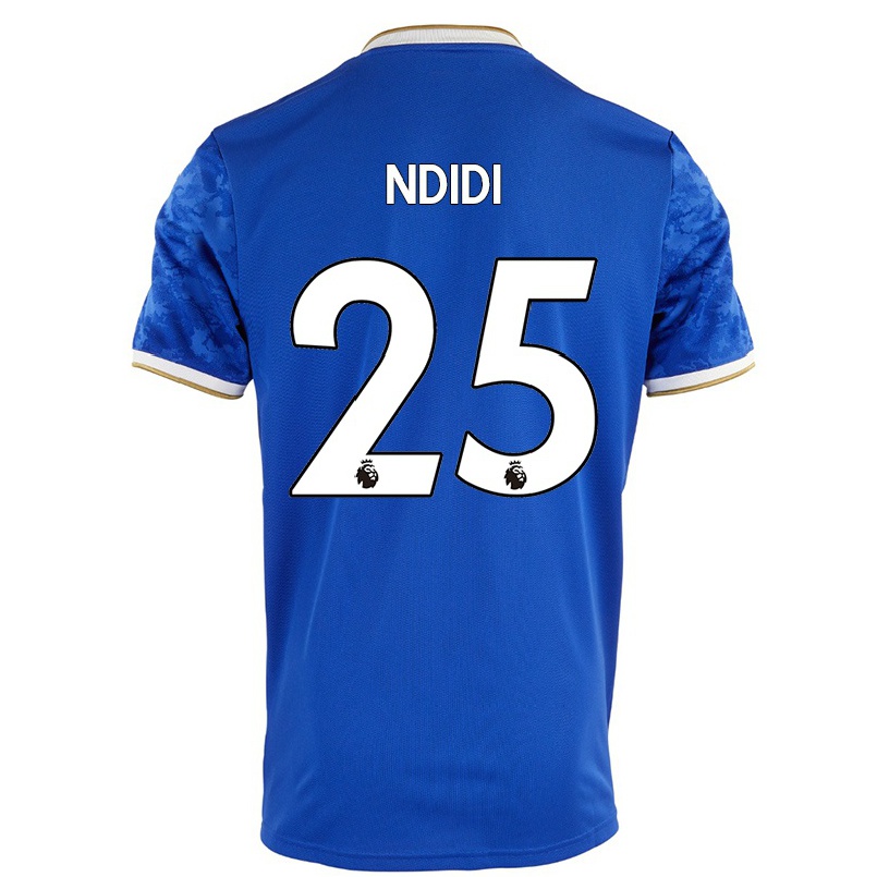 Hombre Fútbol Camiseta Wilfred Ndidi #25 Azul Real 1ª Equipación 2021/22 La Camisa Chile