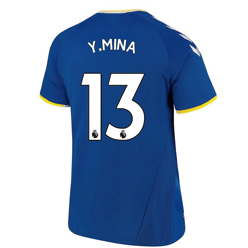Hombre Fútbol Camiseta Yerry Mina #13 Azul Real 1ª Equipación 2021/22 La Camisa Chile