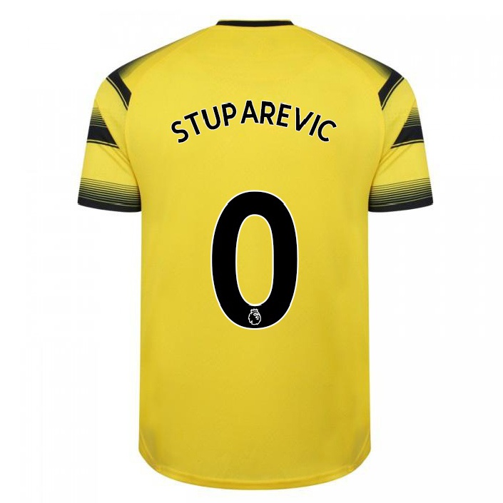 Hombre Fútbol Camiseta Filip Stuparevic #0 Amarillo Negro 1ª Equipación 2021/22 La Camisa Chile