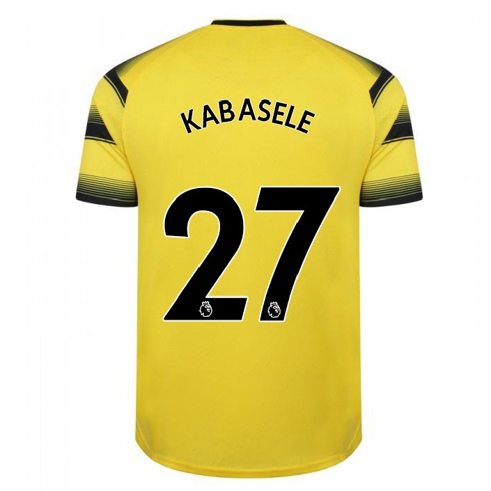 Hombre Fútbol Camiseta Christian Kabasele #27 Amarillo Negro 1ª Equipación 2021/22 La Camisa Chile