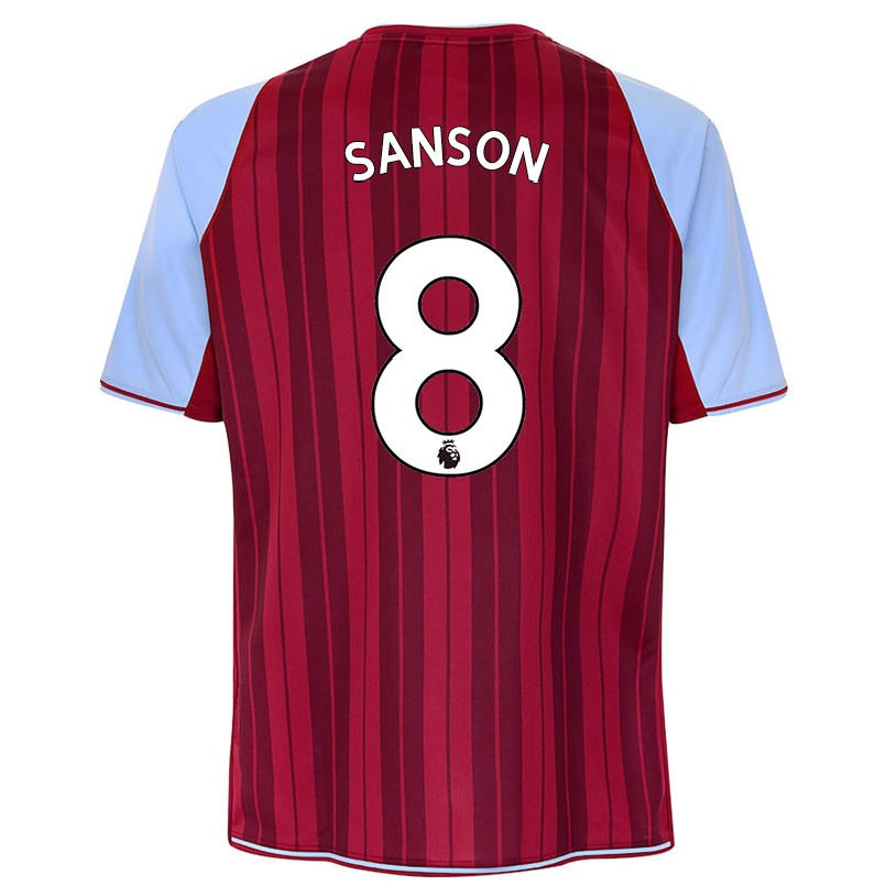Hombre Fútbol Camiseta Morgan Sanson #8 Granate 1ª Equipación 2021/22 La Camisa Chile