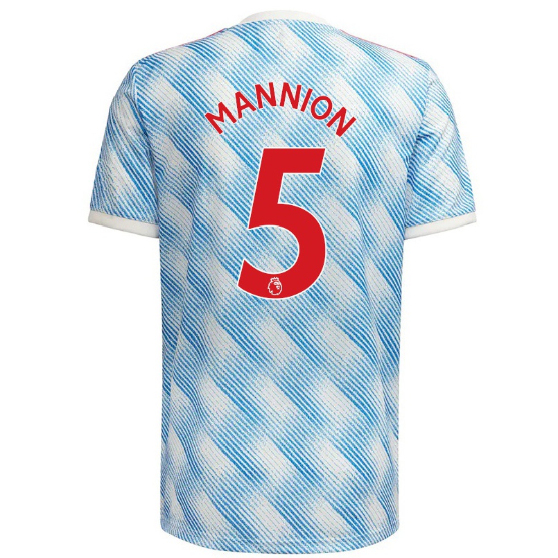 Hombre Fútbol Camiseta Aoife Mannion #5 Azul Blanco 2ª Equipación 2021/22 La Camisa Chile