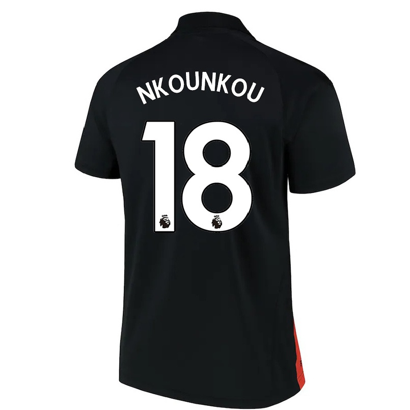 Hombre Fútbol Camiseta Niels Nkounkou #18 Negro 2ª Equipación 2021/22 La Camisa Chile