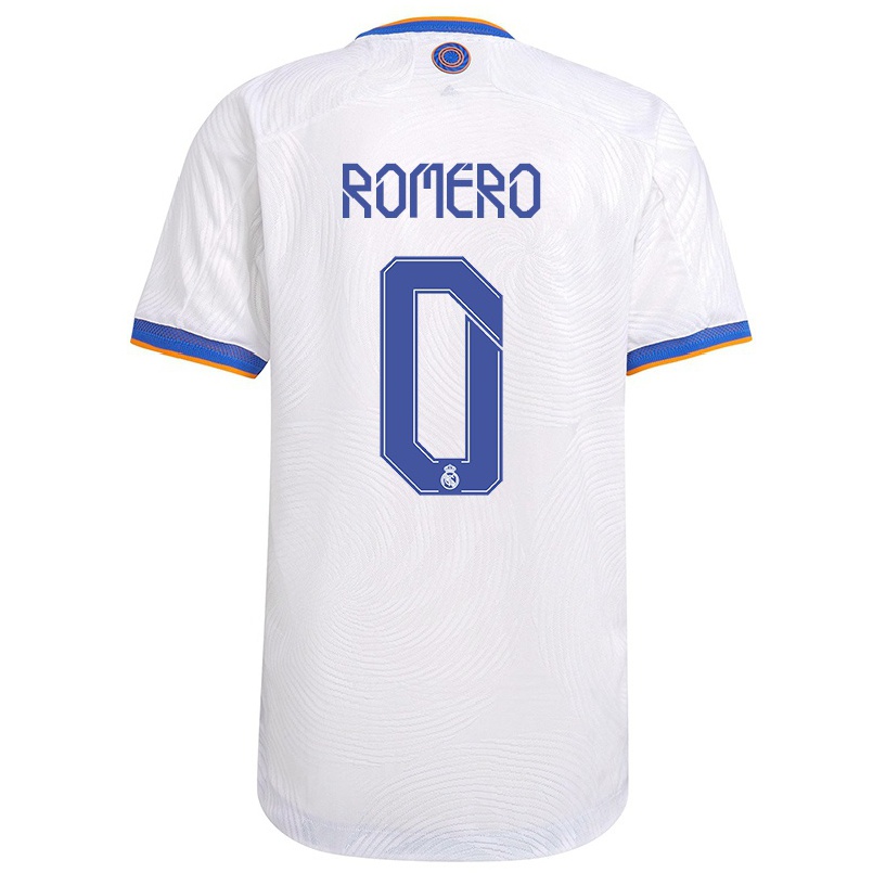 Hombre Fútbol Camiseta Adrian Romero #0 Blanco 1ª Equipación 2021/22 La Camisa Chile