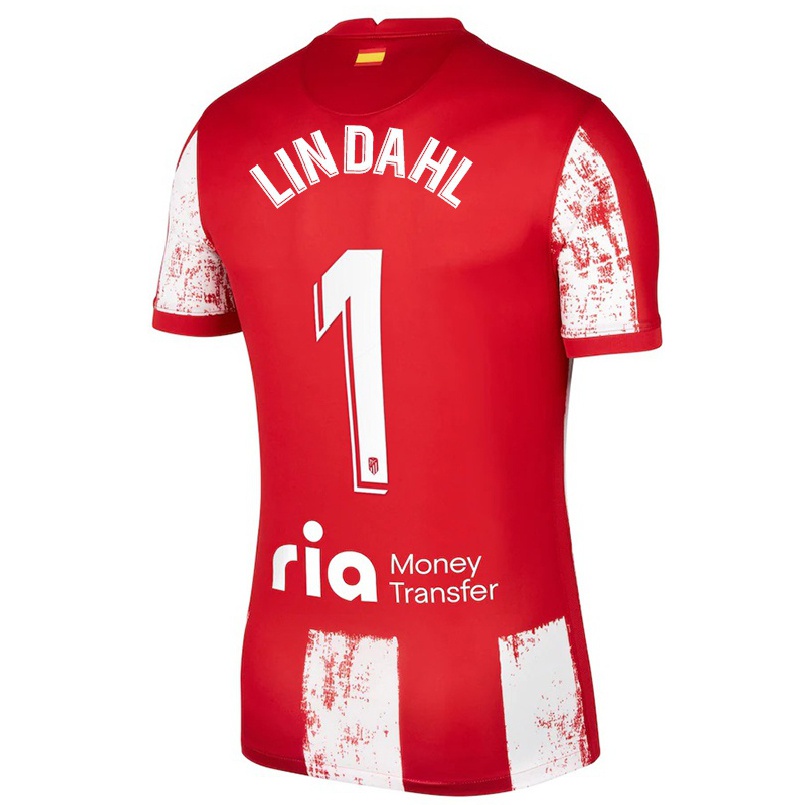 Hombre Fútbol Camiseta Hedvig Lindahl #1 Rojo Blanco 1ª Equipación 2021/22 La Camisa Chile