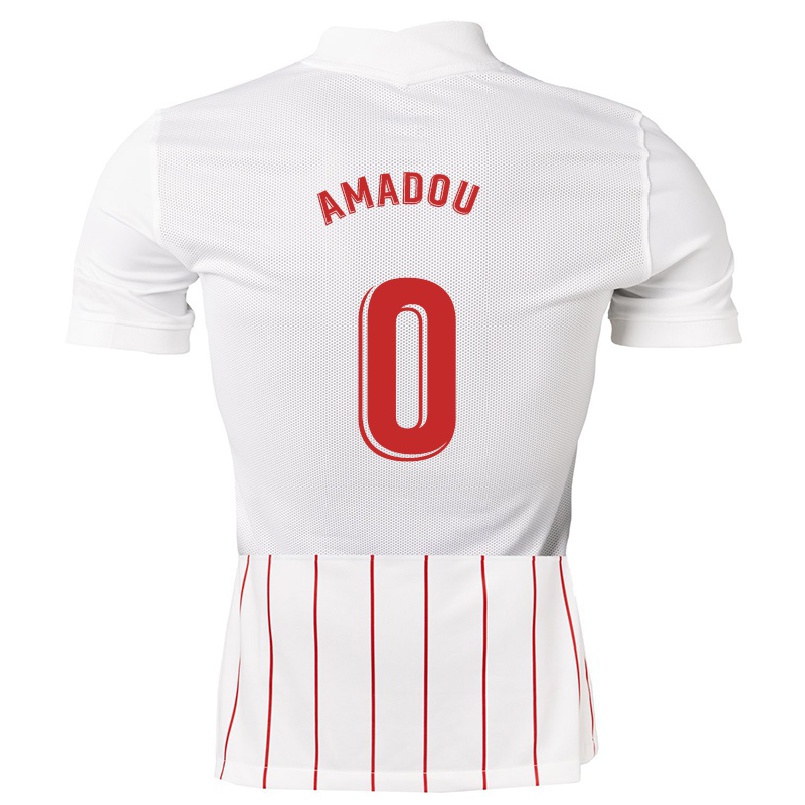 Hombre Fútbol Camiseta Ibrahim Amadou #0 Blanco 1ª Equipación 2021/22 La Camisa Chile