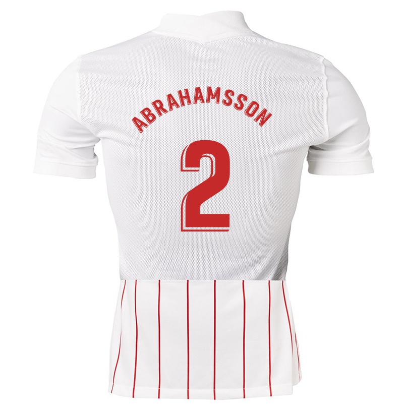 Hombre Fútbol Camiseta Sejde Abrahamsson #2 Blanco 1ª Equipación 2021/22 La Camisa Chile