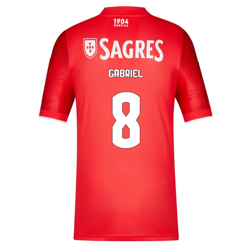 Hombre Fútbol Camiseta Gabriel #8 Rojo 1ª Equipación 2021/22 La Camisa Chile
