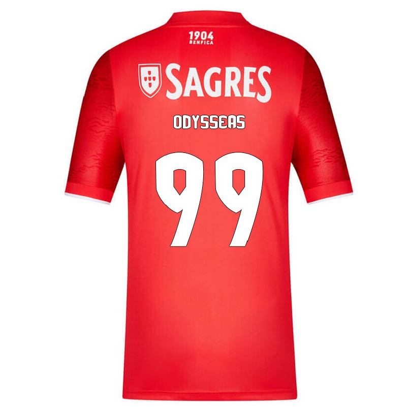 Hombre Fútbol Camiseta Odysseas Vlachodimos #99 Rojo 1ª Equipación 2021/22 La Camisa Chile
