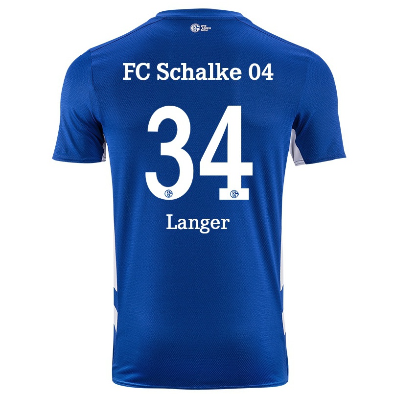 Hombre Fútbol Camiseta Michael Langer #34 Azul Real 1ª Equipación 2021/22 La Camisa Chile