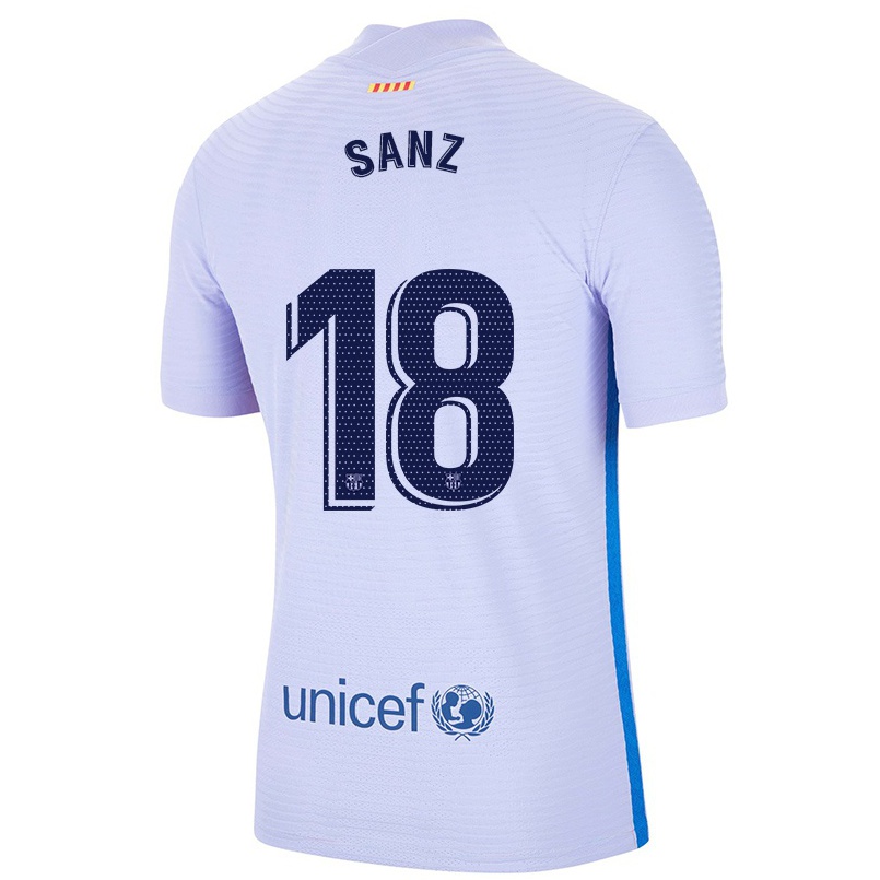 Hombre Fútbol Camiseta Alvaro Sanz #18 Violetaa Claro 2ª Equipación 2021/22 La Camisa Chile