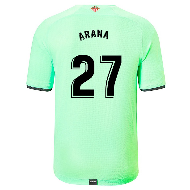 Hombre Fútbol Camiseta Ainhize Arana #27 Verde Claro 2ª Equipación 2021/22 La Camisa Chile