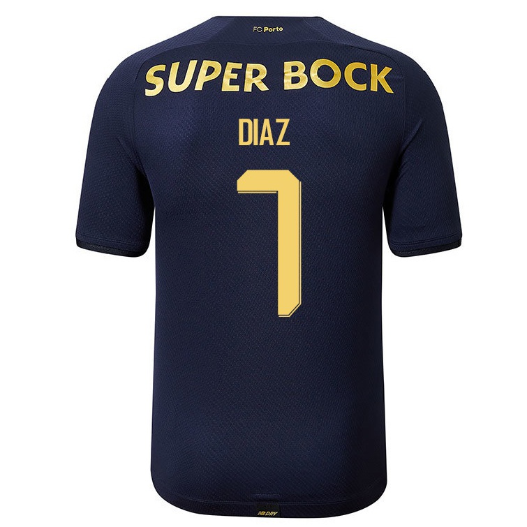 Hombre Fútbol Camiseta Luis Diaz #7 Azul Marino 2ª Equipación 2021/22 La Camisa Chile