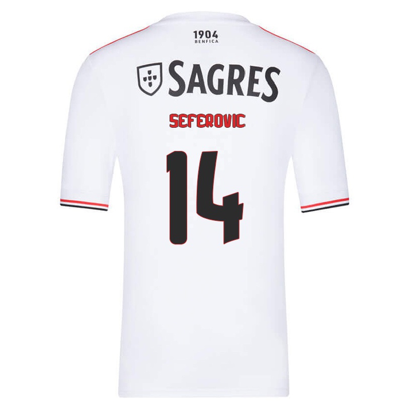 Hombre Fútbol Camiseta Haris Seferovic #14 Blanco 2ª Equipación 2021/22 La Camisa Chile