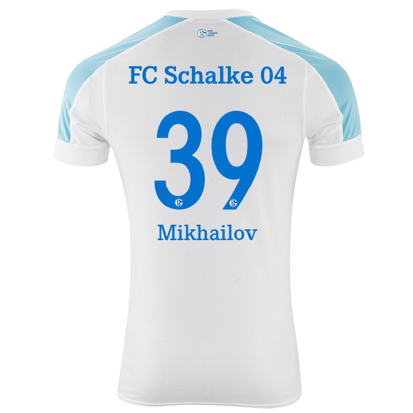 Hombre Fútbol Camiseta Yaroslav Mikhailov #39 Blanco Azul 2ª Equipación 2021/22 La Camisa Chile