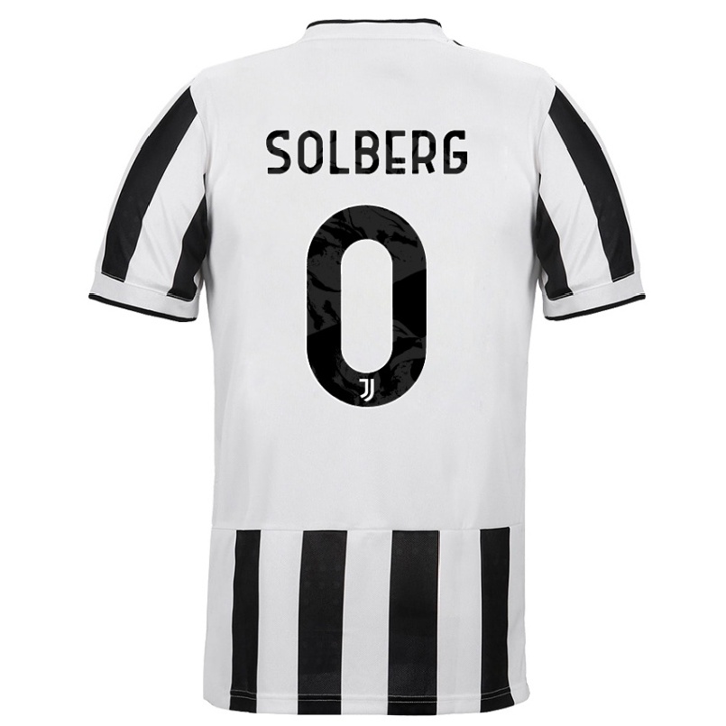 Hombre Fútbol Camiseta Elias Solberg #0 Blanco Negro 1ª Equipación 2021/22 La Camisa Chile