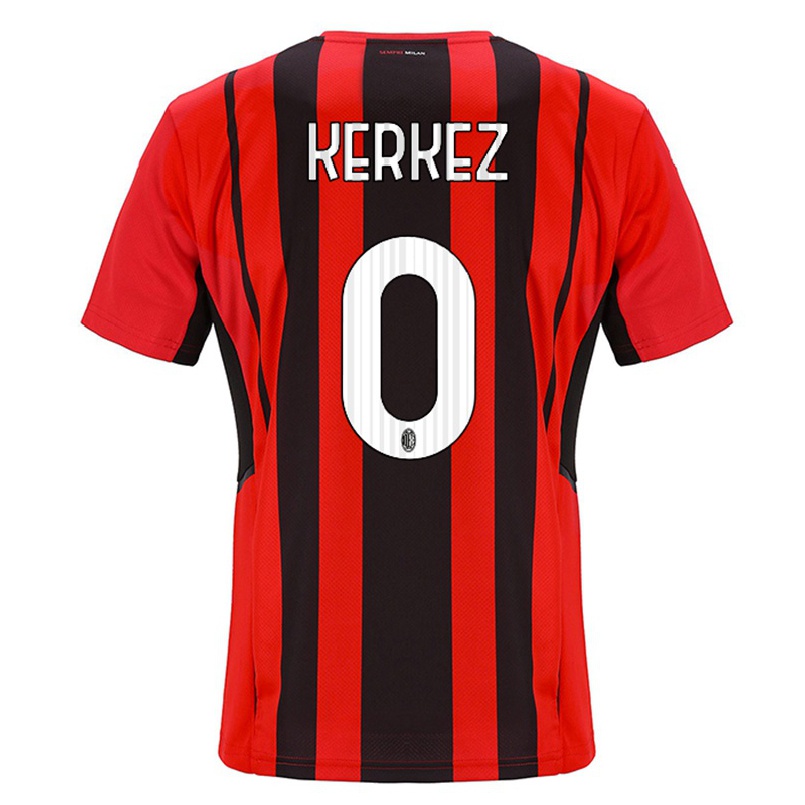 Hombre Fútbol Camiseta Milos Kerkez #0 Negro Rojo 1ª Equipación 2021/22 La Camisa Chile
